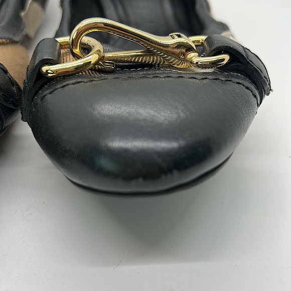 Burberry Authentic Classic Pattern Ballet Slip On Slipper Shoes **Sz 39.5/9.5** - Picture 7 of 10